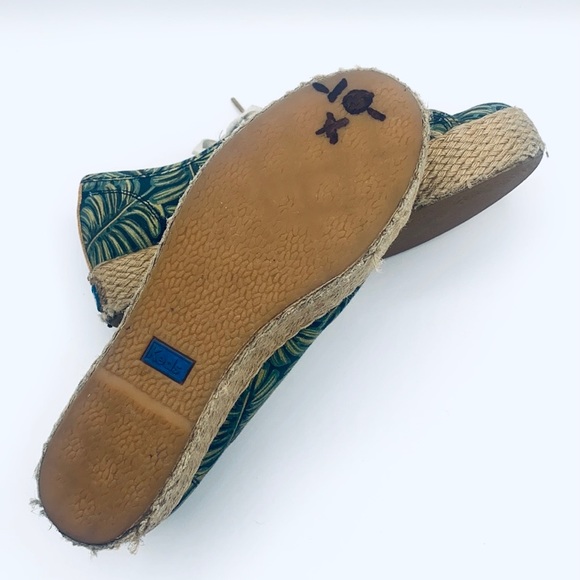 Keds Shoes Sneakers Triple Kick Platform Rifle Paper Co Palms Leaves Espadrilles - Picture 5 of 8